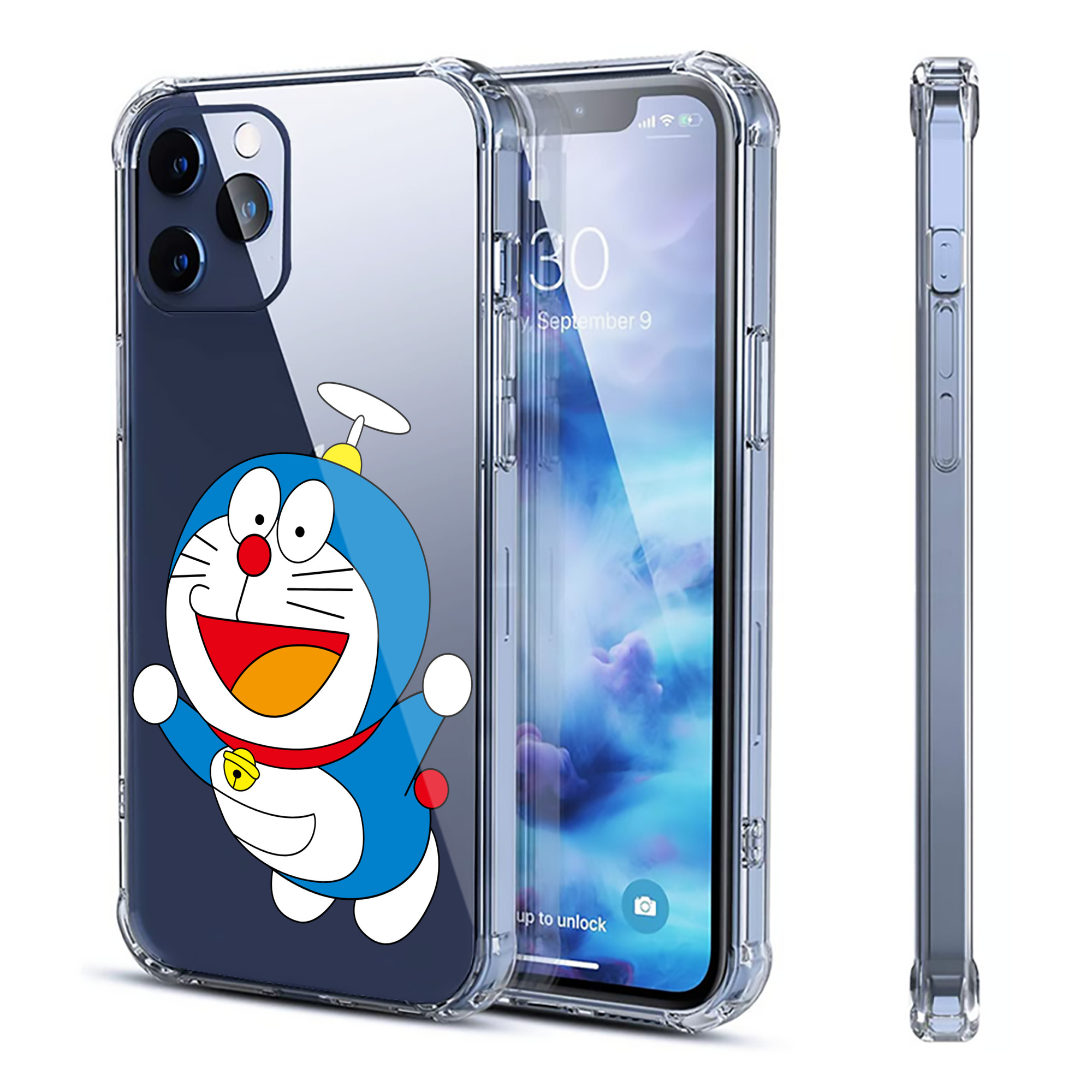 （画像用） ドラえもん Doraemon 【iPhone 12シリーズ対応】透明スマホケース（クリアソフトケース）